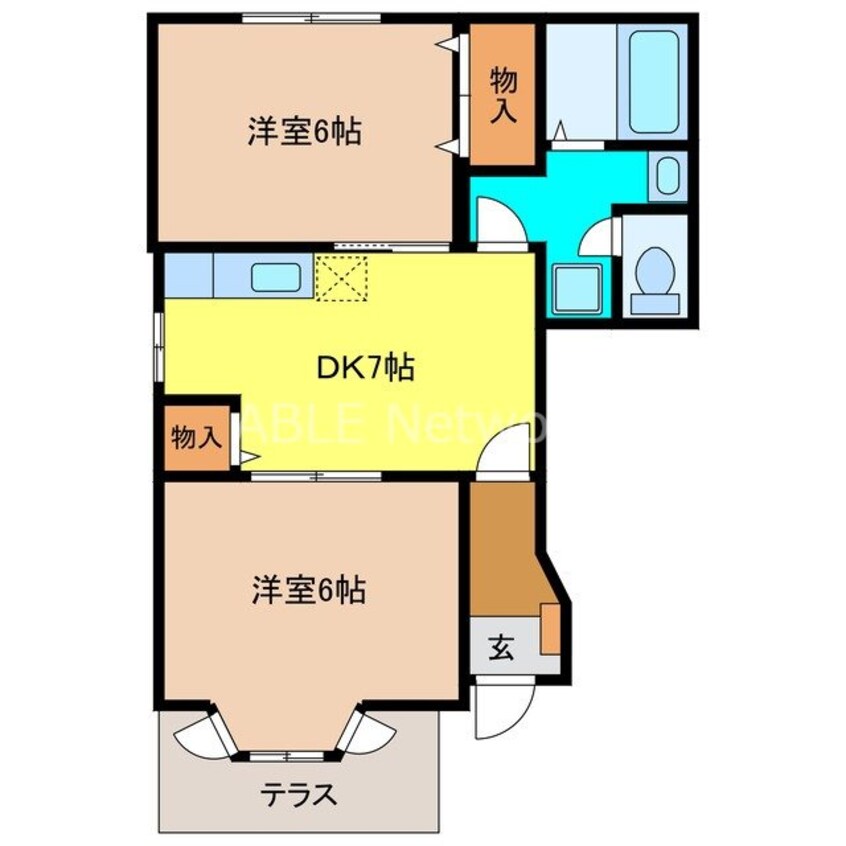 間取図 メゾンドアヴェニューE