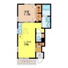フィールズ　イーストⅡ 1LDKの間取り