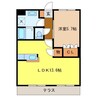 スクエアガーデンあさひ 1LDKの間取り