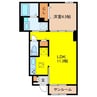 エスペランサ田代 1LDKの間取り