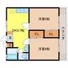 九州ハイツ 2DKの間取り