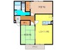 ヴューコスモＢ棟 2LDKの間取り