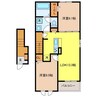 アトレ真木Ⅱ 2LDKの間取り