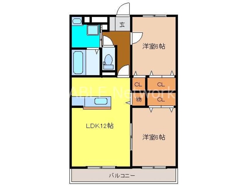 間取図 ヌーベルシェトワⅡ