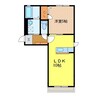 アークツルス弥生が丘 1LDKの間取り