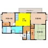 そよ風六番館　B棟 3DKの間取り