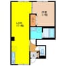 華秀ハイツ２ 1LDKの間取り