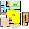 プランドゥ鳥栖Ⅱ 2LDKの間取り