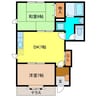 スプリングウインド 2DKの間取り