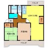 三益コーポ 2LDKの間取り