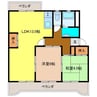 三益コーポ 2LDKの間取り