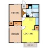 ロジュマンＢ 2LDKの間取り