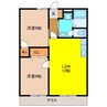 サンライフ山中 2LDKの間取り