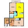 コーポ88弐番館 2LDKの間取り