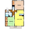 リージャ・パレB棟 2LDKの間取り