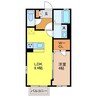 シオン壱番館 1LDKの間取り