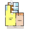 セイシェル・大山Ｂ棟 1LDKの間取り