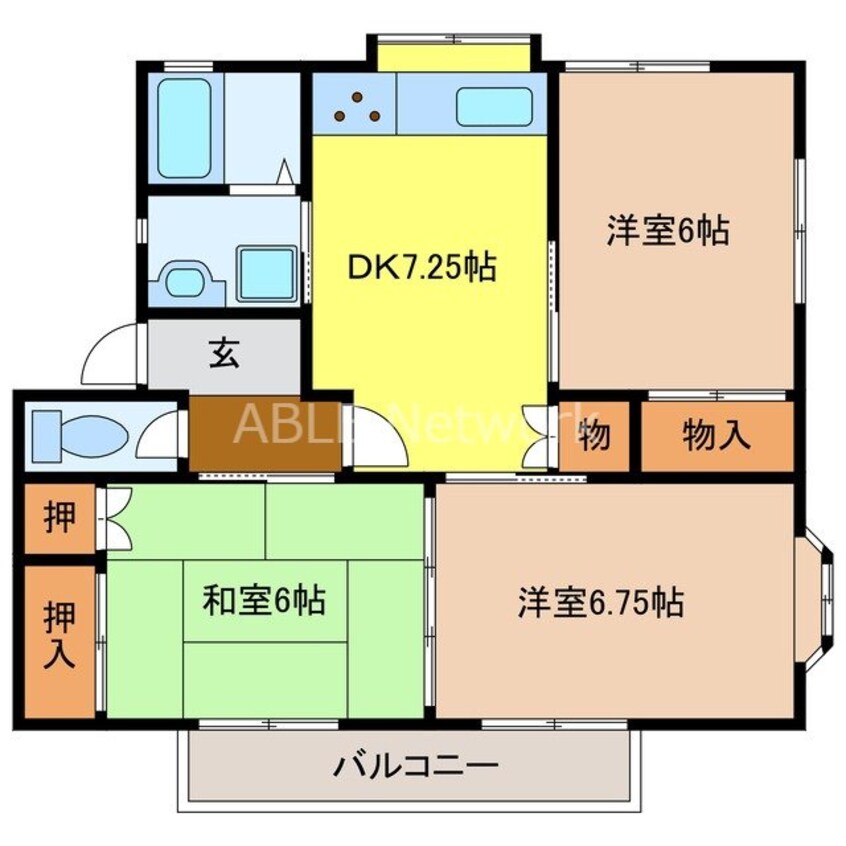 間取図 サンビレッジハイツ