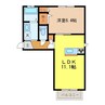 ディアス今泉 1LDKの間取り