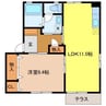 シャンテドミール 1LDKの間取り