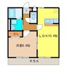 アンプルールクラージュTosu 1LDKの間取り