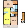 アルモニー弐番館 2LDKの間取り