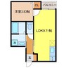 アールエル鳥栖 1LDKの間取り
