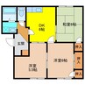 リッツハウス立石　A棟 3DKの間取り