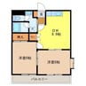 シティパラス蔵上 2DKの間取り