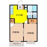ロイヤルコーポ 2DKの間取り