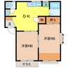 ファミール高下 2DKの間取り