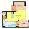 BEREO STAGE 新鳥栖 2LDKの間取り