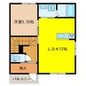 エスカレント姫方 1LDKの間取り