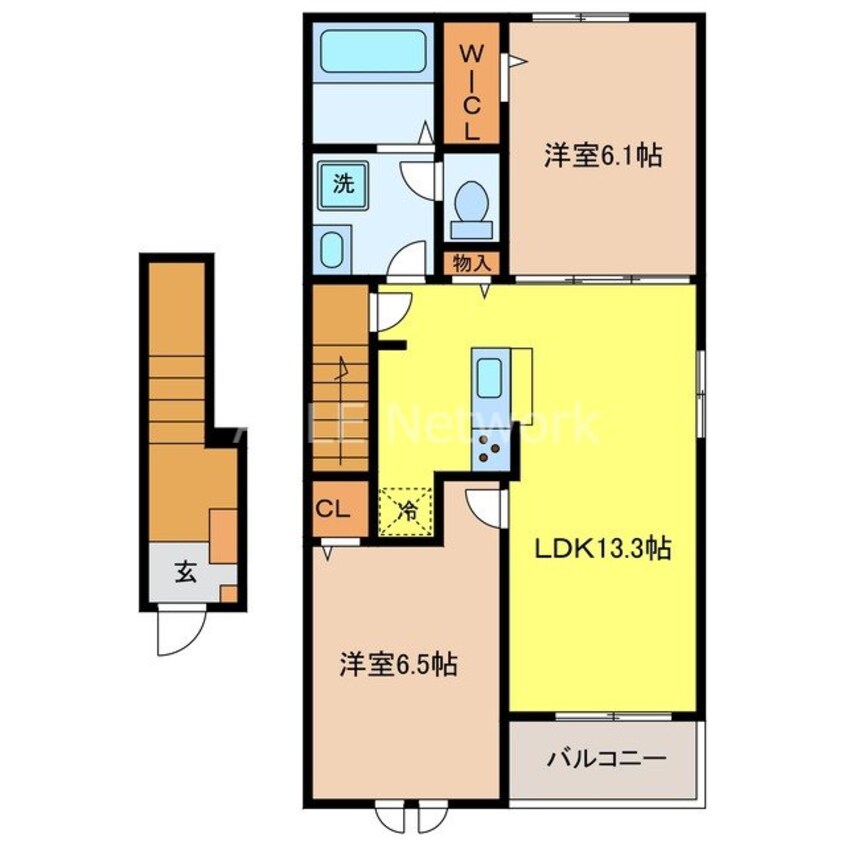 間取図 マカニ　レア　C