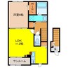 カーサ･アルバ 1LDKの間取り
