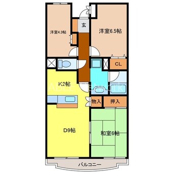 間取図 コンダクトレジデンス鳥栖