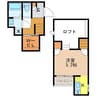 CB鳥栖マリン 1Kの間取り