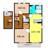 Fフラッツ鳥栖Ｇ棟 2LDKの間取り