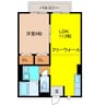 ヒルズキャッスルソフィアB 1LDKの間取り
