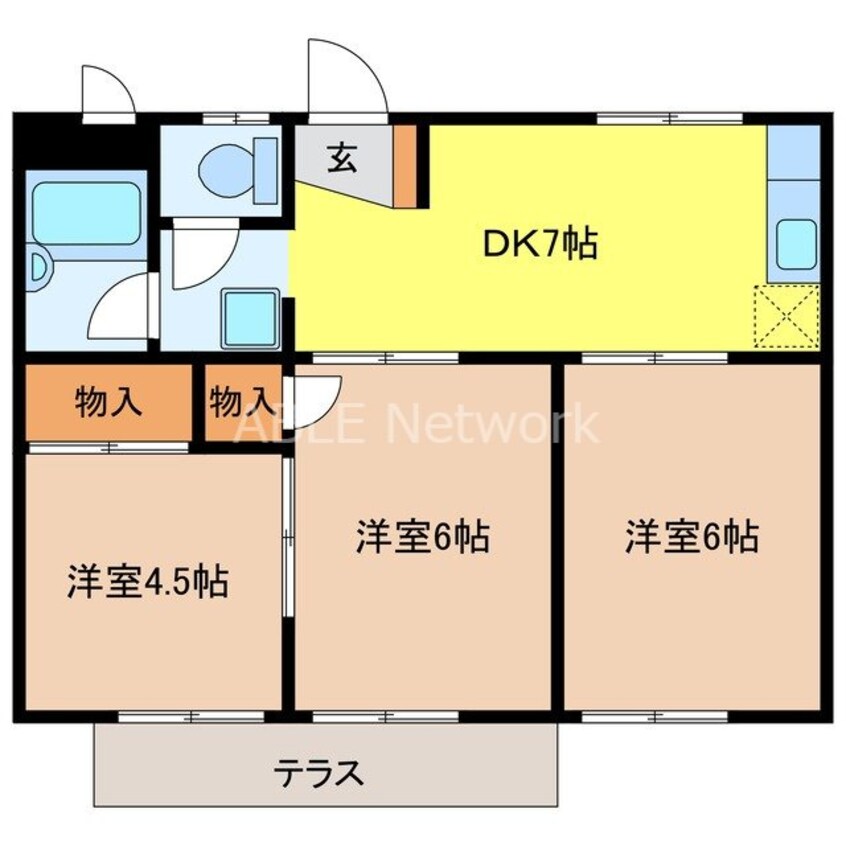 間取図 ハイツ若楠