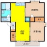 メゾンド元町B 2LDKの間取り