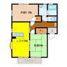 サンフレンズＢ棟 2LDKの間取り