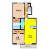 ロイヤルタウン上峰B 2LDKの間取り