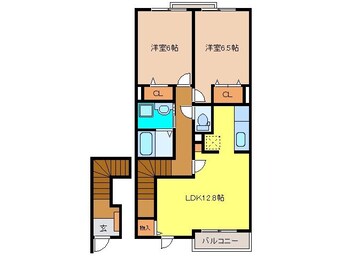 間取図 リアン・パルティールＣ