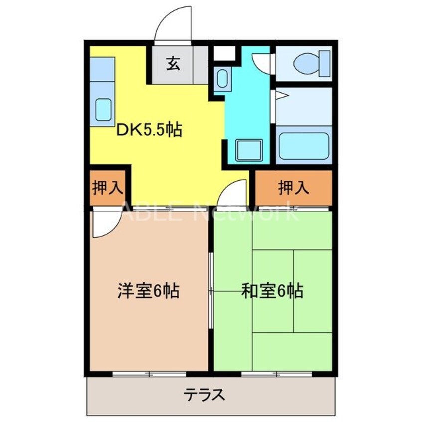 間取図 リベルテ白石A棟