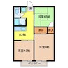 邦永ハイツ 3Kの間取り