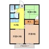 邦永ハイツ 3Kの間取り
