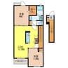 サンモクレン Ａ棟 2LDKの間取り