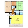 デビューＯｎｅＡ棟 2LDKの間取り