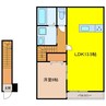 アレイ11 B棟 1LDKの間取り